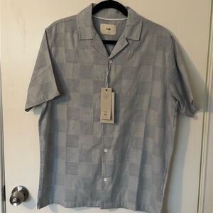 Folk Light Blue Short-Sleeve Camp Shirt